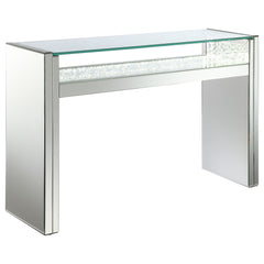 Best Furniture Outlet - Coaster - Edna Mirrored Console Table LED Lighting Silver - 951766