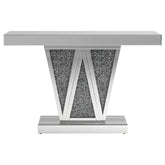 Best Furniture Outlet - Coaster - Crocus Rectangular Mirrored Entryway Console Table Silver - 951786