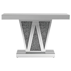 Best Furniture Outlet - Coaster - Crocus Rectangular Mirrored Entryway Console Table Silver - 951786
