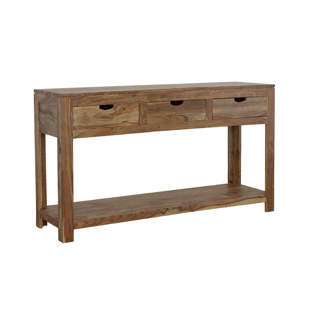 Best Furniture Outlet - Coaster - Esther 3-drawer Wood Console Table Natural Sheesham - 952853