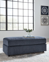 Best Furniture Outlet - Ashley Furniture - Albar Place Living Room - Oversized Accent Ottoman / Cobalt - 9530208