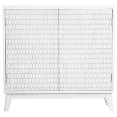 Best Furniture Outlet - Coaster - Gambon 2-door Wood Honeycomb Pattern Accent Cabinet White - 953401