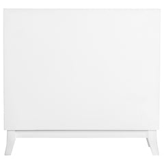Gambon 2-door Wood Honeycomb Pattern Accent Cabinet White
