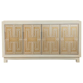 Best Furniture Outlet - Coaster - Voula 4-door Wood Accent Storage Cabinet White and Gold - 953416