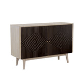 Best Furniture Outlet - Coaster - Ixora 2-door Wood Accent Cabinet White Washed and Black - 953430