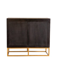 Zara 2-door 40-inch Wood Accent Storage Cabinet Black Walnut