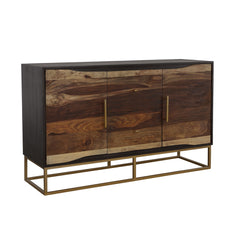 Best Furniture Outlet - Coaster - Zara 2-door 57-inch Wood Accent Storage Cabinet Black Walnut - 953466