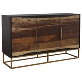 Best Furniture Outlet - Coaster - Zara 2-door 57-inch Wood Accent Storage Cabinet Black Walnut - 953466
