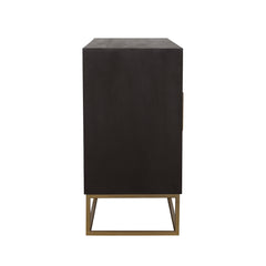 Zara 2-door 57-inch Wood Accent Storage Cabinet Black Walnut