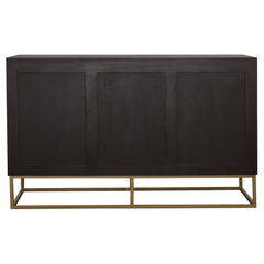 Zara 2-door 57-inch Wood Accent Storage Cabinet Black Walnut