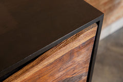 Zara 2-door 57-inch Wood Accent Storage Cabinet Black Walnut