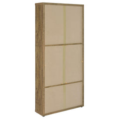 Hawthorne 4-shelf Glass Door Tall Cabinet with Drawers Mango