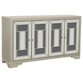 Best Furniture Outlet - Coaster - Toula 4-door Accent Cabinet Smoke and Champagne - 953487