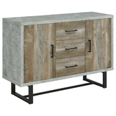 Best Furniture Outlet - Coaster - Abelardo 3-drawer Engineered Wood Cabinet Weathered Oak - 953565
