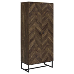 Best Furniture Outlet - Coaster - Carolyn 2-door Engineered Wood Accent Cabinet Rustic Oak - 959640
