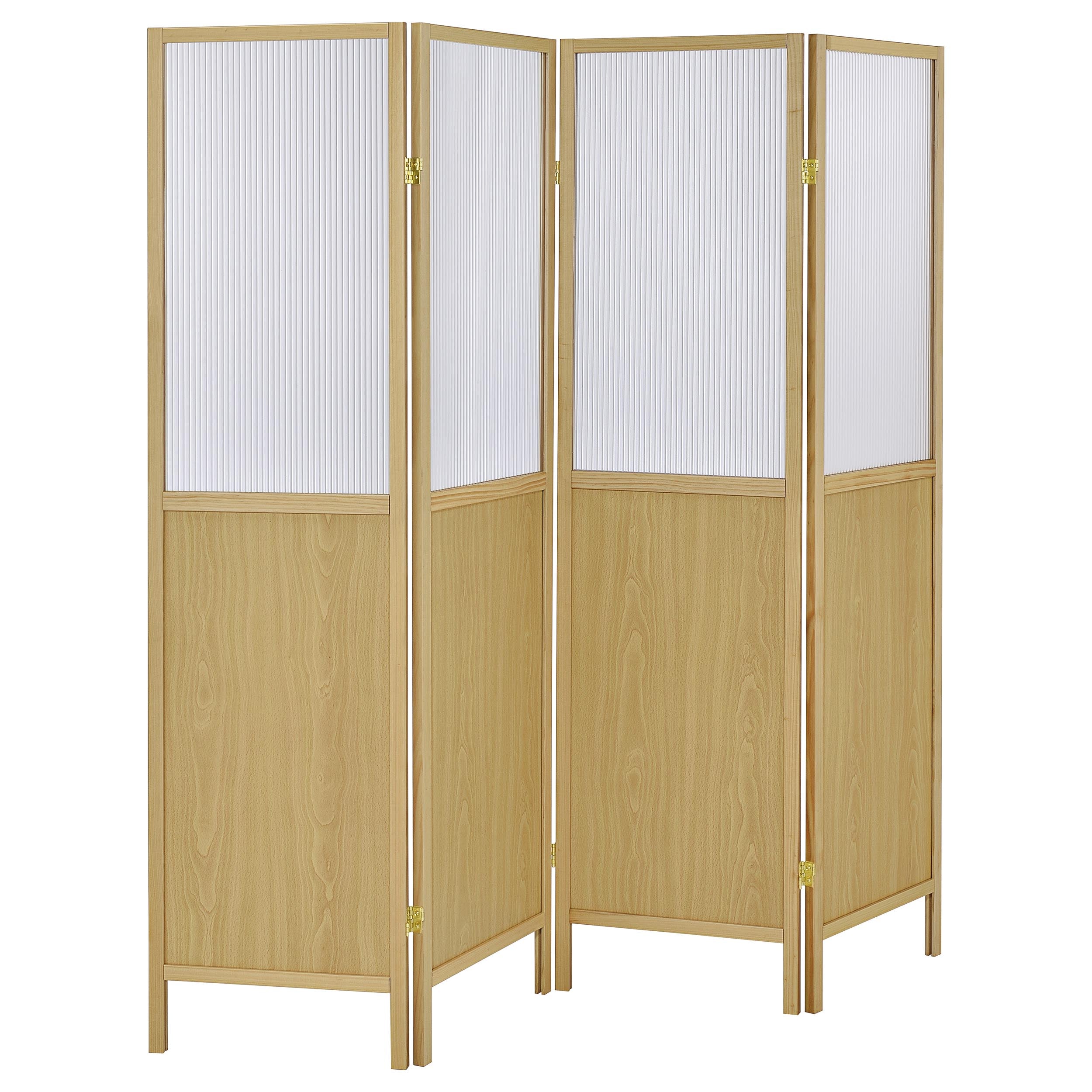 Best Furniture Outlet - Coaster - Mattison 4-Panel Room Divider Folding Shoji Screen Natural - 960121
