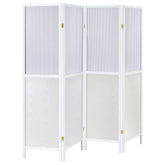 Best Furniture Outlet - Coaster - Mattison 4-Panel Room Divider Folding Shoji Screen White - 960122