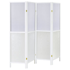 Best Furniture Outlet - Coaster - Mattison 4-Panel Room Divider Folding Shoji Screen White - 960122