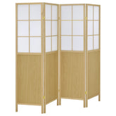 Best Furniture Outlet - Coaster - Edwards 4-Panel Room Divider Folding Shoji Screen Natural - 960123