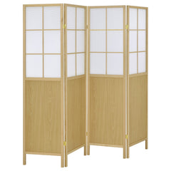 Best Furniture Outlet - Coaster - Edwards 4-Panel Room Divider Folding Shoji Screen Natural - 960123