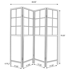 Edwards 4-Panel Room Divider Folding Shoji Screen Natural