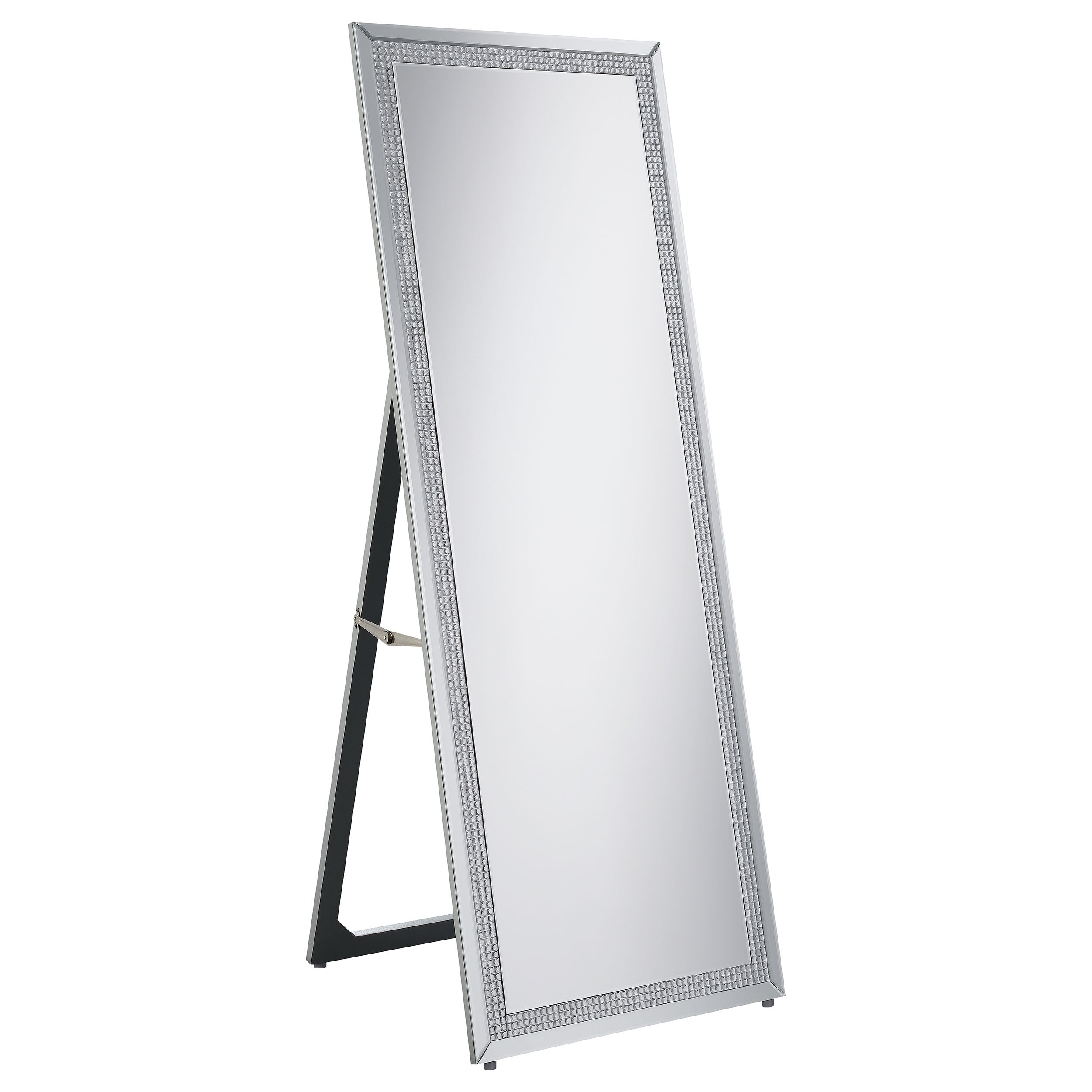 Best Furniture Outlet - Coaster - Giddish 24 x 64 Inch Full Length Standing Mirror Silver - 961420