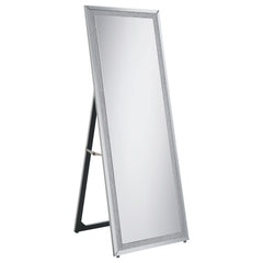 Best Furniture Outlet - Coaster - Giddish 24 x 64 Inch Full Length Standing Mirror Silver - 961420