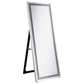 Best Furniture Outlet - Coaster - Seraphina 24 x 64 Inch Acrylic Framed Standing Mirror Silver - 961421
