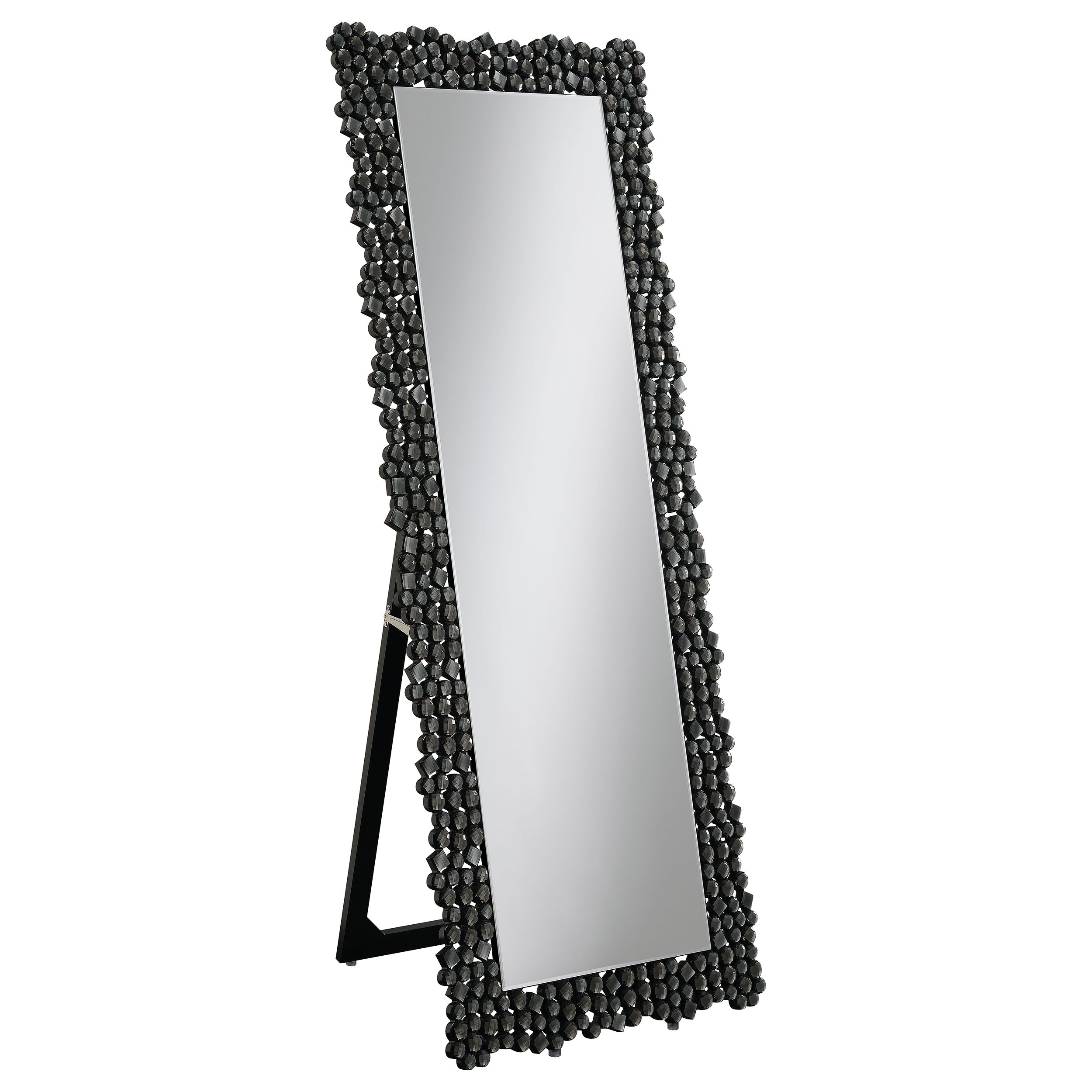 Best Furniture Outlet - Coaster - Mckay 24 x 63 Inch Acrylic Frame Standing Mirror Smokey Grey - 961422