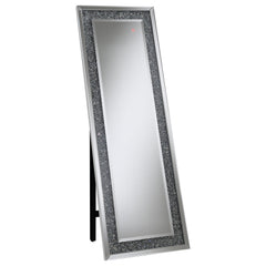 Best Furniture Outlet - Coaster - Carisi 22 x 61 Inch Crystal Acrylic Standing Mirror Silver - 961427