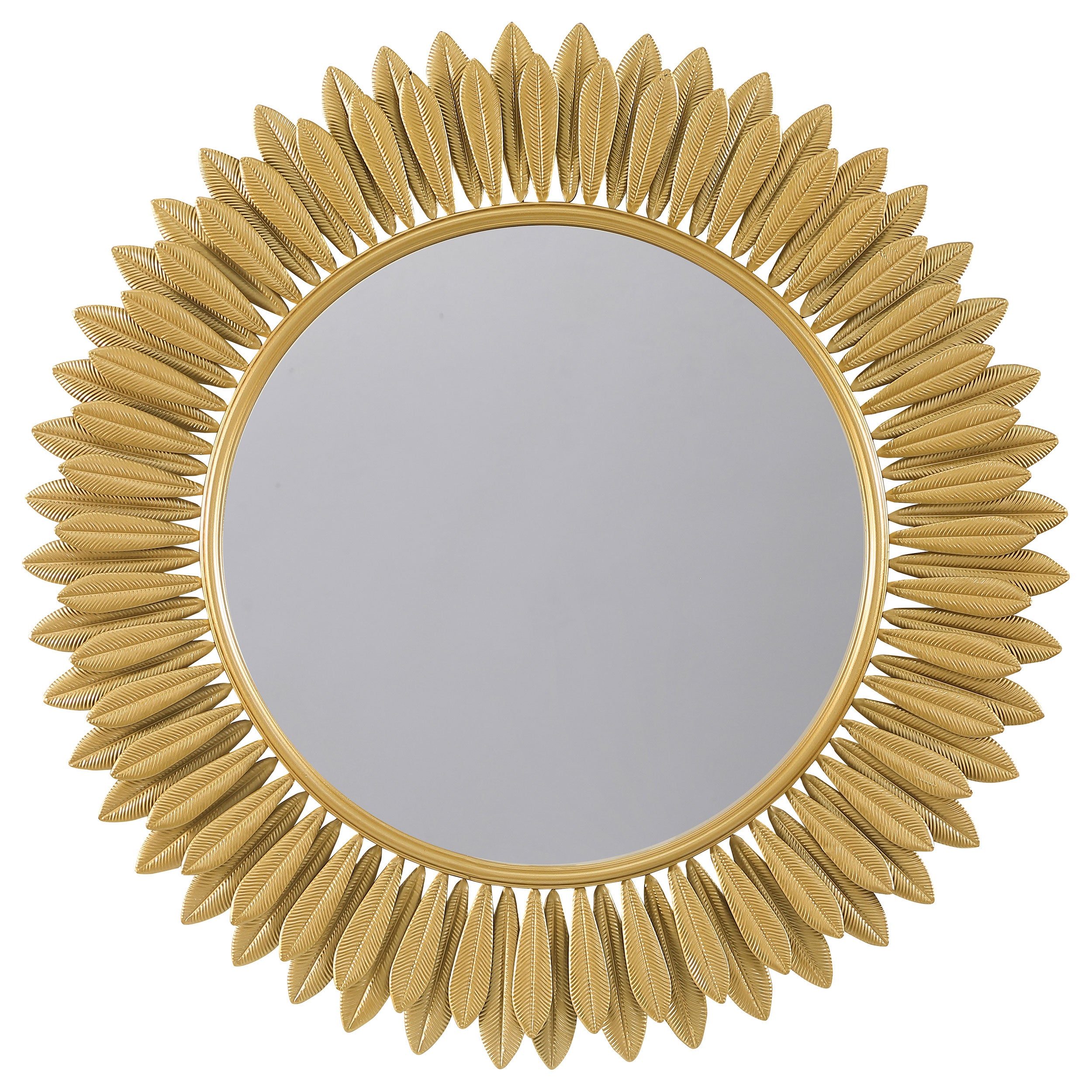 Best Furniture Outlet - Coaster - Tuscany 35 x 35 Inch Sunburst Wall Mirror Gold - 961449