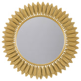 Best Furniture Outlet - Coaster - Tuscany 35 x 35 Inch Sunburst Wall Mirror Gold - 961449