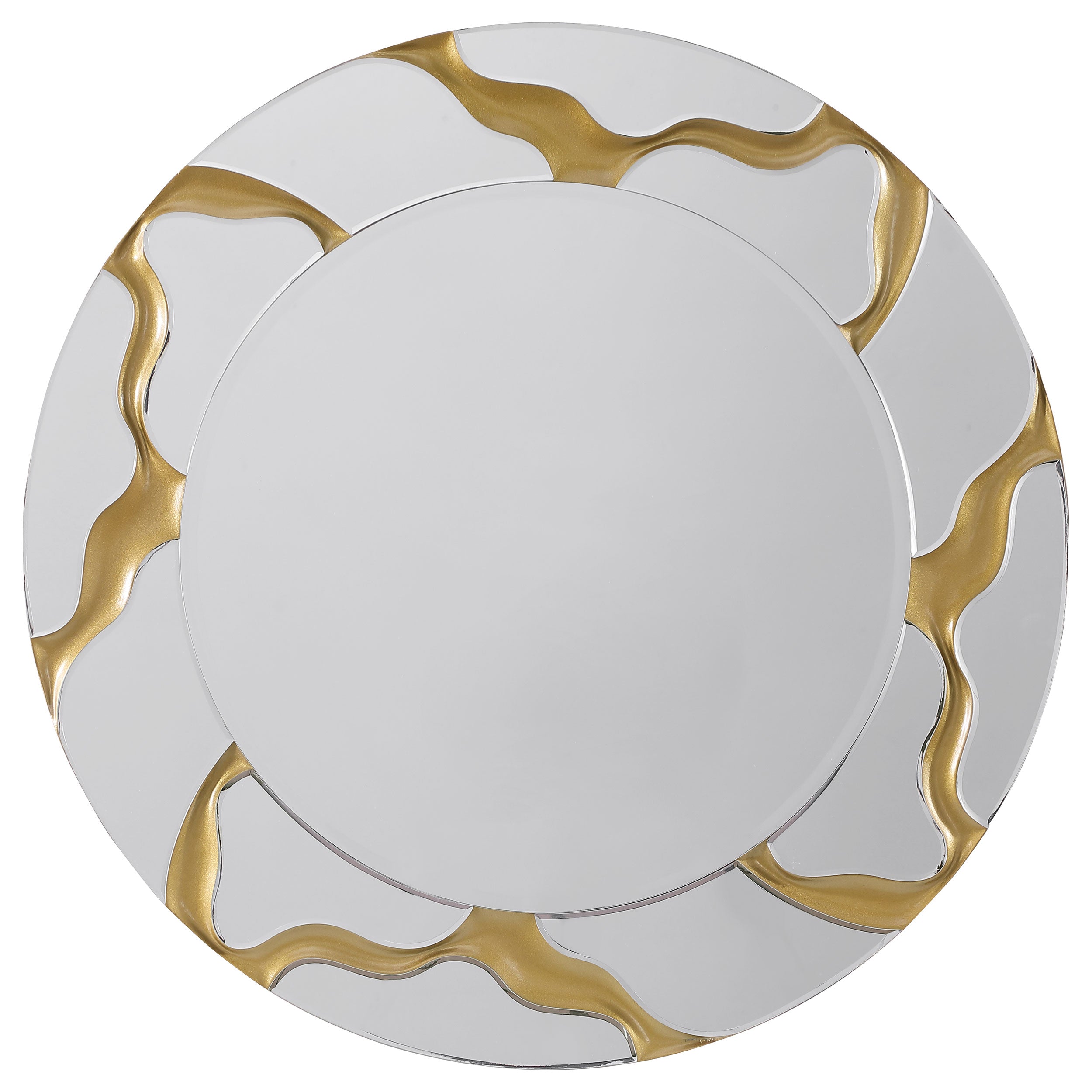 Best Furniture Outlet - Coaster - Dorinda 36 x 36 Inch Round Kintsugi Style Wall Mirror Gold - 961455