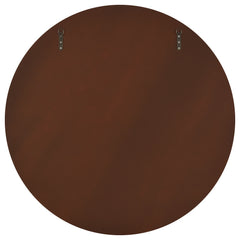 Dexter 40 x 40 Inch Round Reeding Frame Wall Mirror Brown