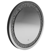 Best Furniture Outlet - Coaster - Landar 32 x 32 Inch Round LED Light Wall Mirror Silver - 961525