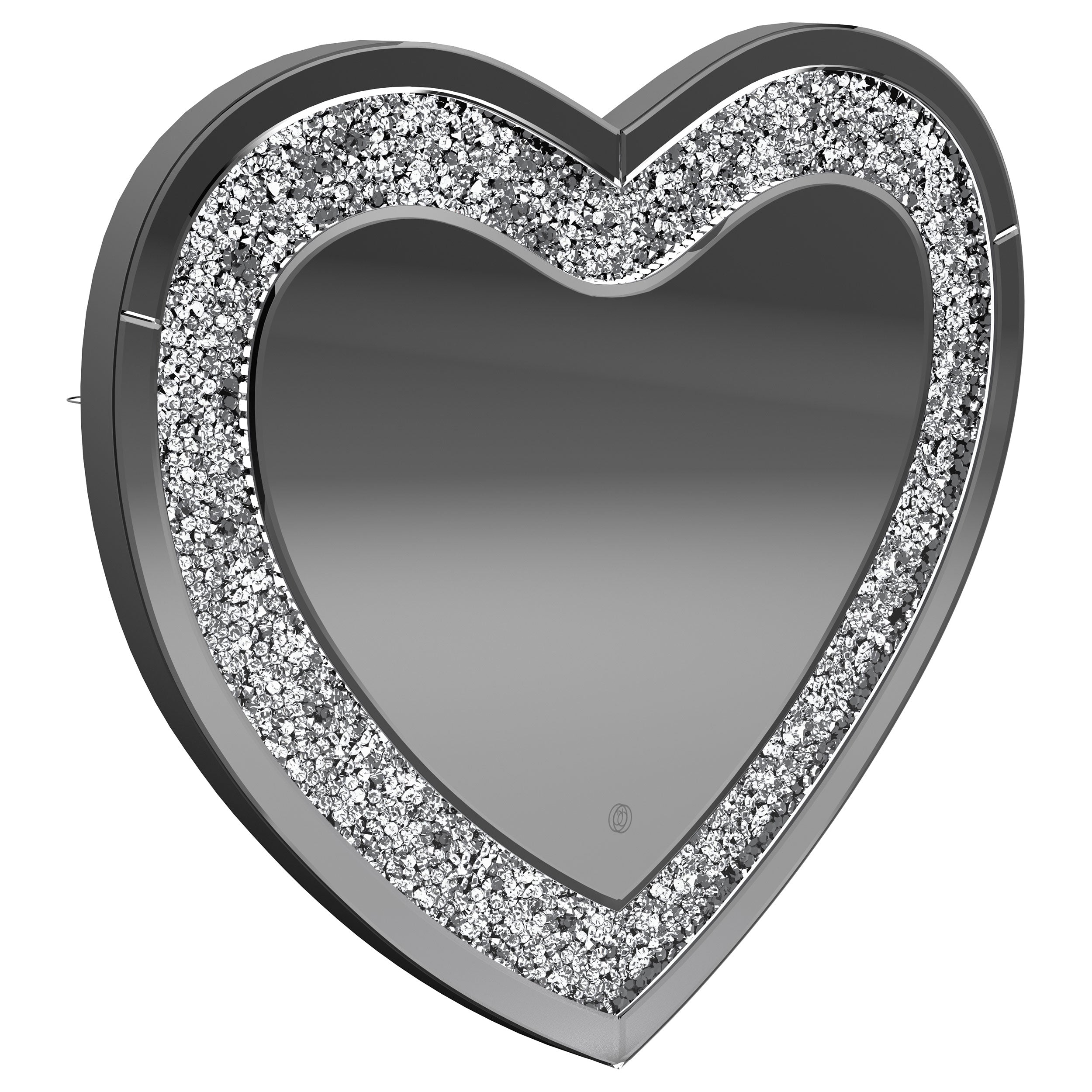 Best Furniture Outlet - Coaster - Aiko 36 x 30 Inch Heart Shaped LED Light Wall Mirror Silver - 961535