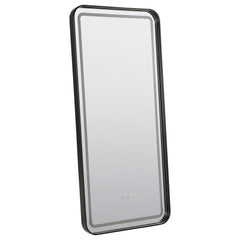 Best Furniture Outlet - Coaster - Glendora LED Standing Mirror with Bluetooth Speaker Black - 961548