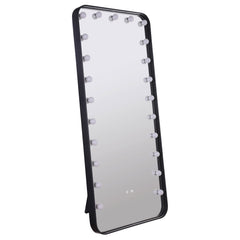 Best Furniture Outlet - Coaster - Canton 32 x 71 Inch LED Standing Mirror with Speakers Black - 961577