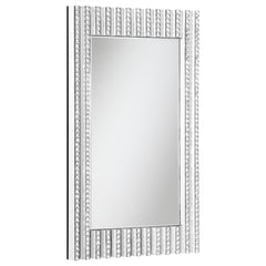 Best Furniture Outlet - Coaster - Aideen 32 x 47 Inch Acrylic Crystal Wall Mirror Silver - 961614