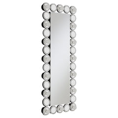 Best Furniture Outlet - Coaster - Aghes 24 x 62 Inch Wall Mirror with Lighting Silver - 961623