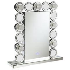 Best Furniture Outlet - Coaster - Aghes Vanity Mirror with Lighting Silver - 961624