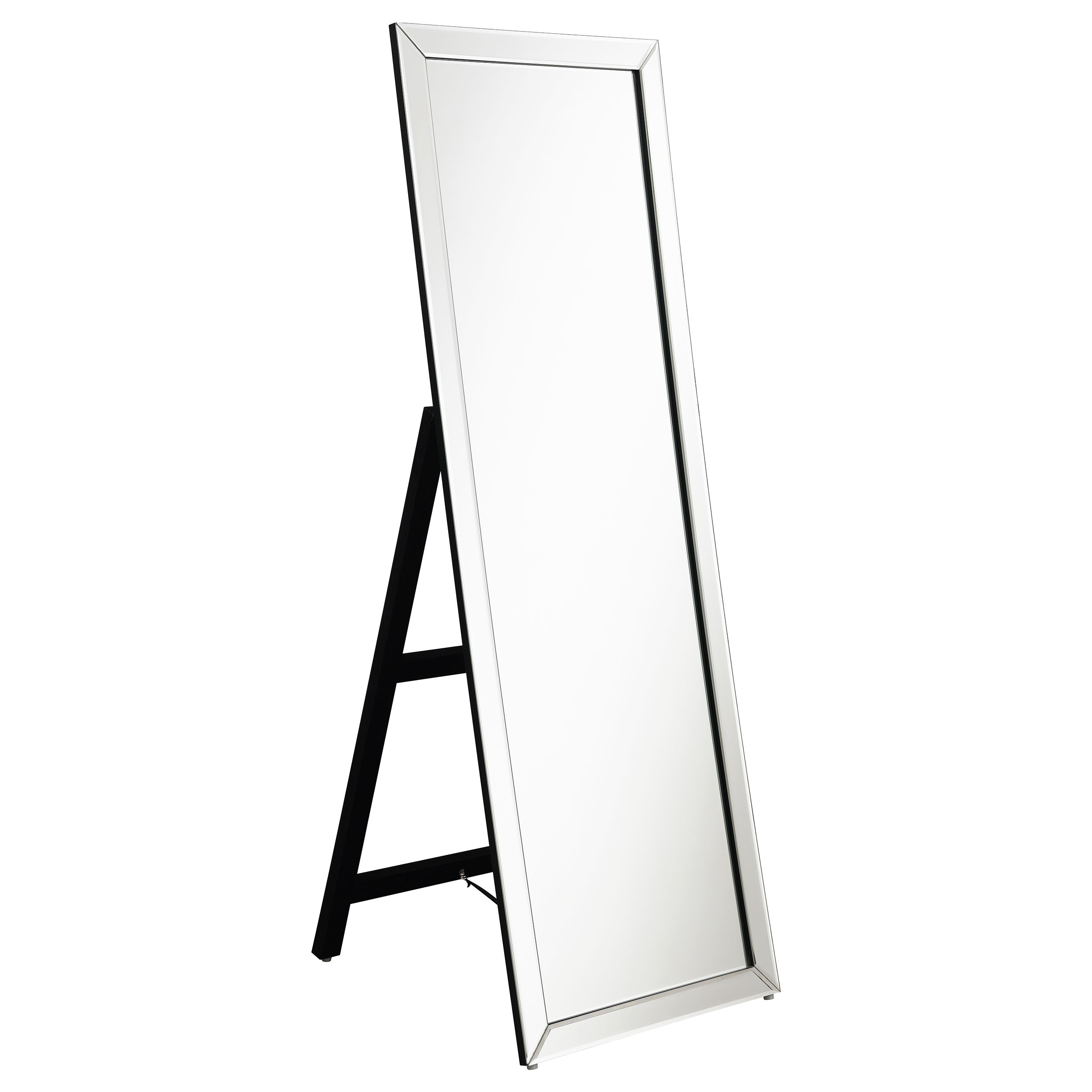 Best Furniture Outlet - Coaster - Soline 22 x 61 Inch Framed Standing Floor Mirror Silver - 961633