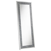 Best Furniture Outlet - Coaster - Valerie 24 x 63 Inch Acrylic Crystal Floor Mirror Silver - 961636