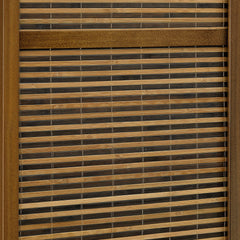 Browning 4-panel Bamboo Room Divider Folding Screen Walnut
