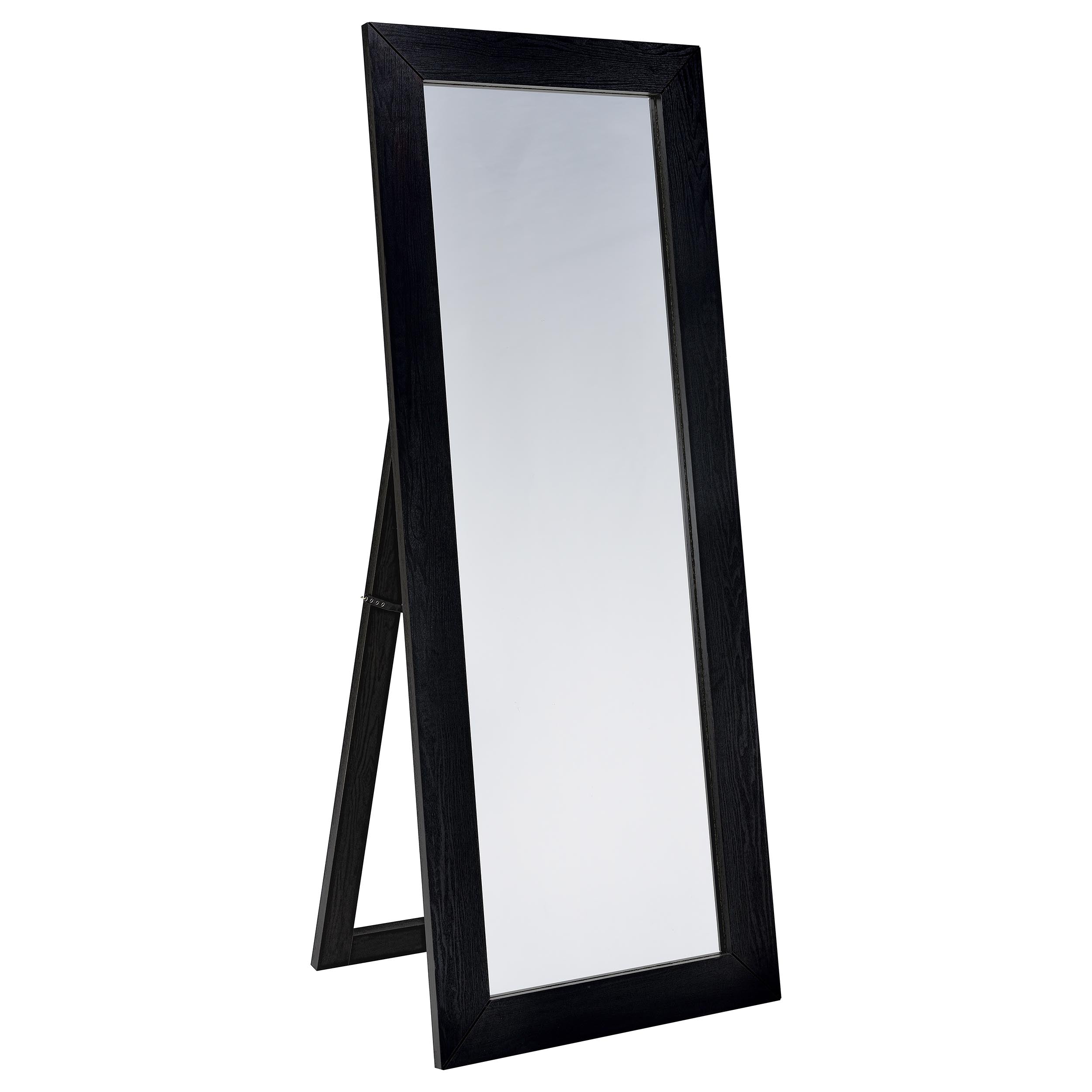 Best Furniture Outlet - Coaster - Cadence Tempered Glass Full Length Standing Mirror Black Oak - 961653