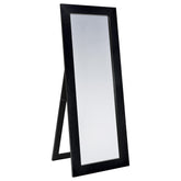 Best Furniture Outlet - Coaster - Cadence Tempered Glass Full Length Standing Mirror Black Oak - 961653