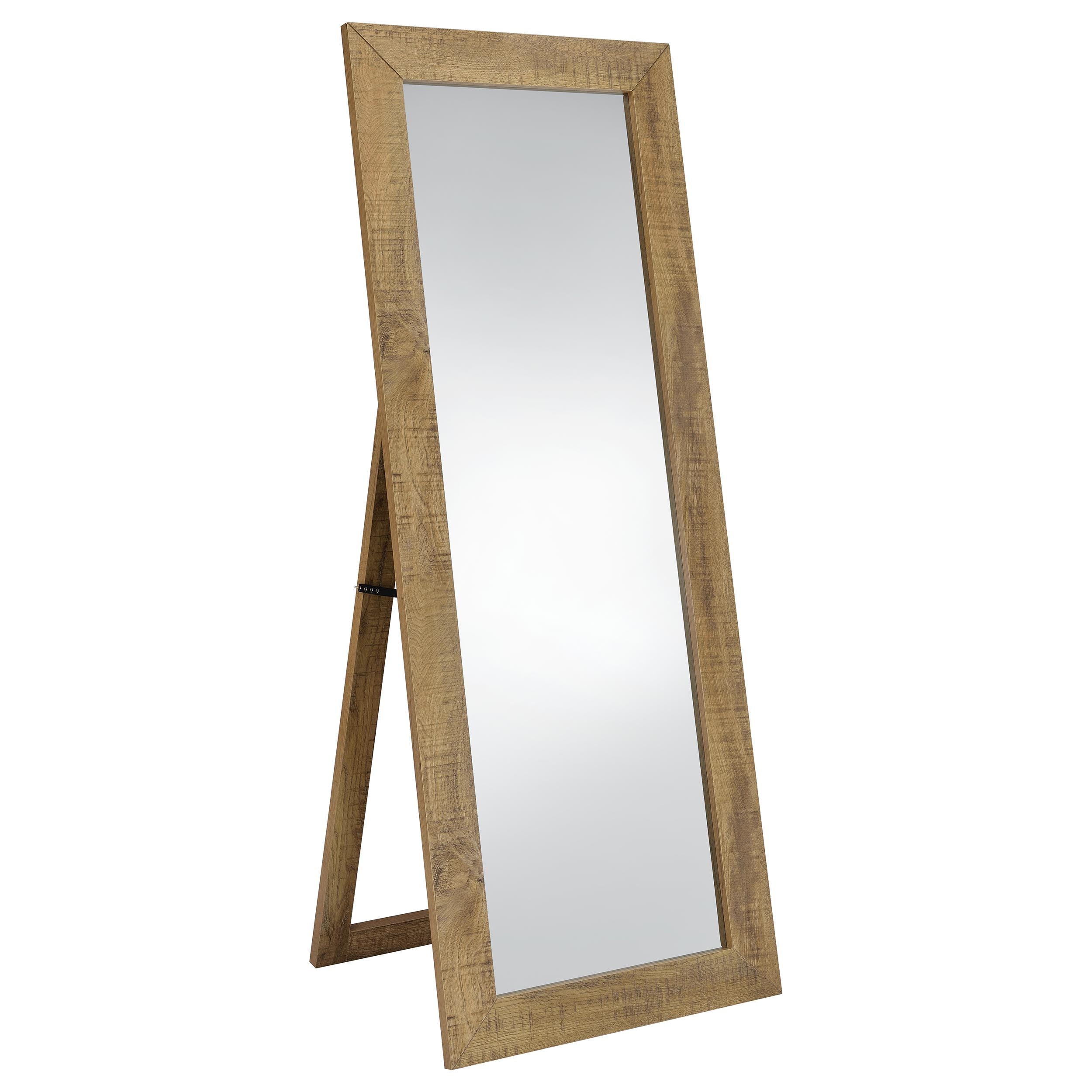 Best Furniture Outlet - Coaster - Cadence Tempered Glass Full Length Standing Mirror Mango - 961654