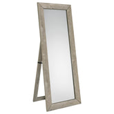Best Furniture Outlet - Coaster - Cadence Tempered Glass Full Length Mirror Grey Washed Oak - 961655