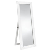 Best Furniture Outlet - Coaster - Cadence Tempered Glass Full Length Mirror White High Gloss - 961656