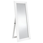 Best Furniture Outlet - Coaster - Cadence Tempered Glass Full Length Mirror White High Gloss - 961656